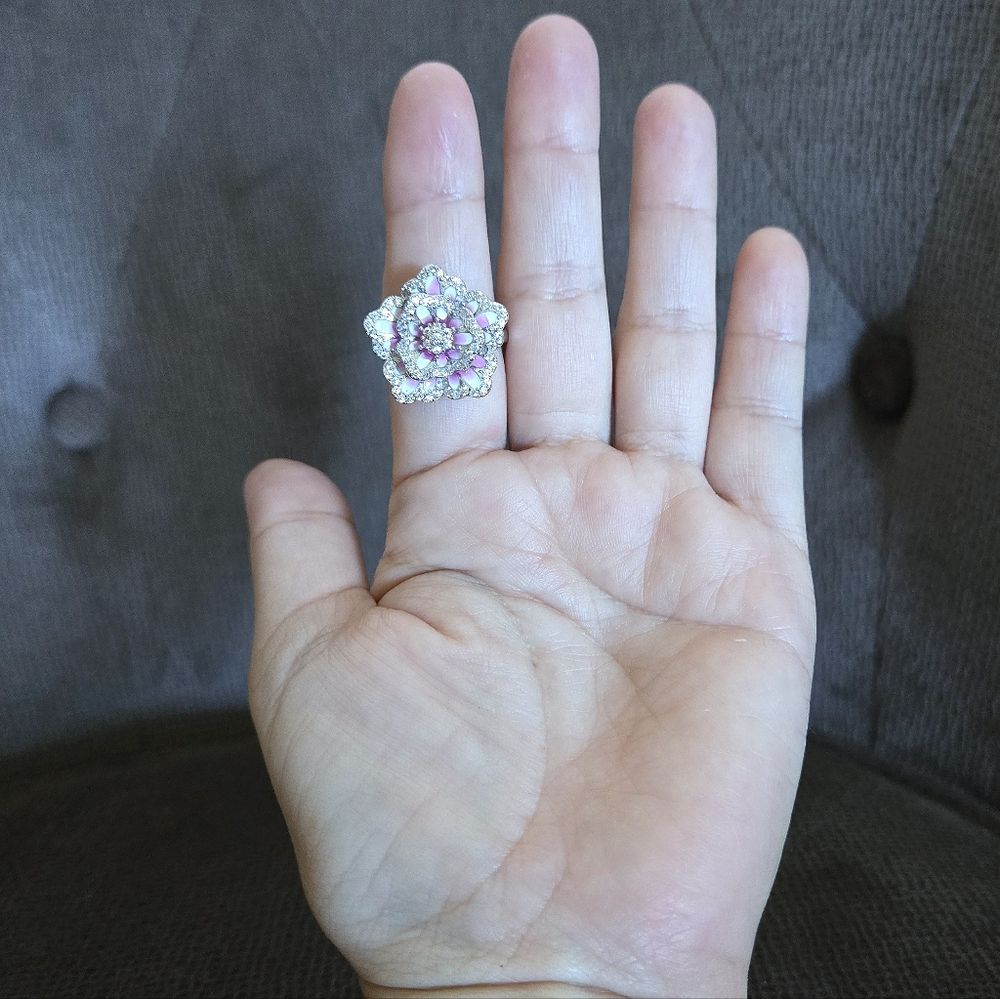 Cote d' Argent Enamel Flower🌸 Ring💍 - NWT - Picture 3 of 16